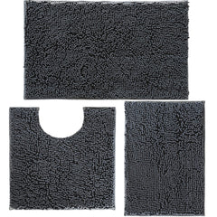 RUN HELIX front view of three-piece bath rug set, shows coordinated look and comfort