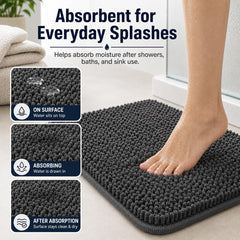 RUN HELIX U-shaped toilet rug installed, providing comfort and splash protection