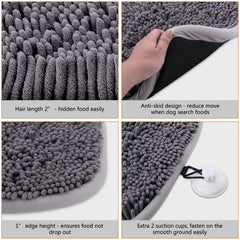 Rundik mat underside with suction cups and non-slip backing for stability