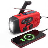 RunningSnail front view showing radio face and controls, reliable emergency information