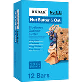 RXBAR box front showing blueberry cashew flavor and benefits