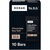 RXBAR front box showing Chocolate Sea Salt flavor and convenience