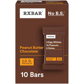 RXBAR front packaging showing peanut butter chocolate flavor and benefits