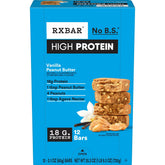 RXBAR front box packaging shows product and benefits for quick identification