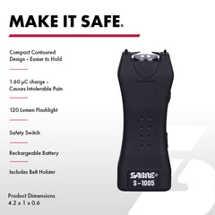 SABRE fast flip top safety closeup enabling quick one‑hand deployment