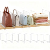Saccik clear acrylic dividers front view showing compact pack and transparency benefit