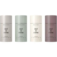 Salt & Stone front packaging travel set showing four compact sticks and convenience