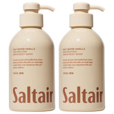 Saltair front packaging showing two 17oz bottles and vanillalike scent benefit