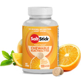 SaltStick front packaging showing orange FastChews and portability benefit