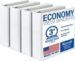 Samsill binder front cover clear view showing customizable insert and professional look