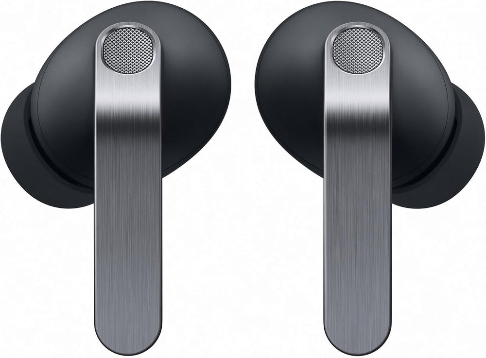 Samsung Galaxy Buds 4 Pro front view showing case and earbuds, highlighting portable charging