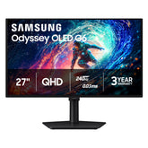 Samsung Odyssey G6 front view showcasing vivid QD-OLED colors and fast gameplay clarity