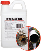 Sanco Industries Root Destroyer front packaging showing 5 lb bag and product name benefit: clear drains