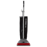 Sanitaire SC679K front view showing upright profile and portability benefit