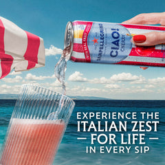 San Pellegrino CIAO Cherry close-up of bubbles and texture offering refreshing feel