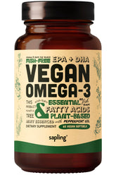 sapling front packaging showing bottle and label, brand clarity and benefits