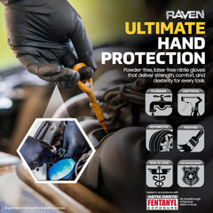 SAS Raven glove worn on hand demonstrating flexible fit and manual dexterity