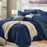 Sasttie navy blue front packaging showing complete seven-piece set benefits