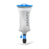 Sawyer Squeeze front assembly showing filter and pouch benefit fast filtration