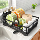 SAYZH front view dish rack showing organized plates and space saving benefit