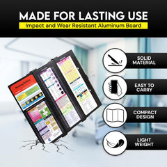 SC Printing World open clipboard showing sturdy writing surface for quick charting benefit