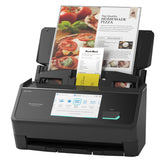 ScanSnap iX2500 front profile showing compact black design and reliable performance