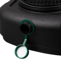 Scepter pour spout with tethered gasket cap for leak‑resistant emptying benefit