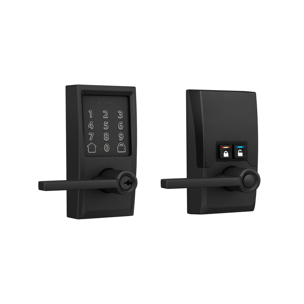 Schlage Encode front view showing Century trim and secure keyless benefit