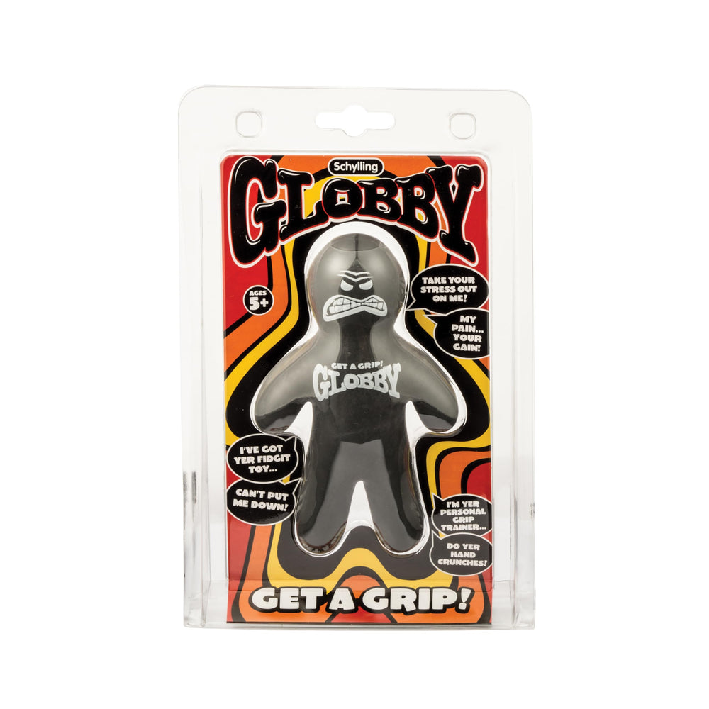 Schylling Globby front view showing full figure and easy-grip shape for stress relief
