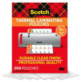 Scotch clear front packaging showing 200-count pouches and protection benefit