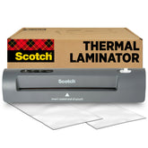 Scotch TL901X front view showing compact laminator and benefit of space-saving design