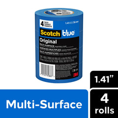 ScotchBlue tape edge close-up showing crisp adhesion for clean paint lines