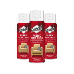 Scotchgard front packaging showing three 10 oz cans for versatile protection