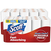 Scott front packaging showing 30 family double rolls and value