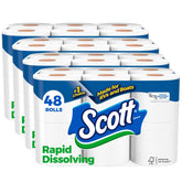 Scott front packaging showing 48 double rolls and bulk savings benefit