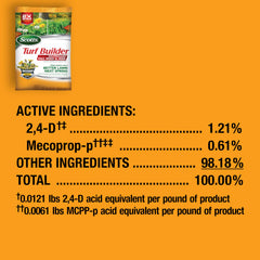 Scotts WinterGuard bag label close-up with application instructions benefit