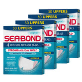 Sea-Bond front packaging showing four 30-count upper seal packs for secure hold