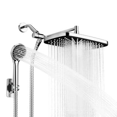 SeaCity chrome front view showing large 10-inch rain head for full coverage