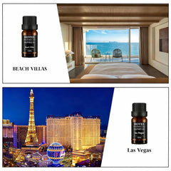 SEAMOSH diffuser in hotel suite setting creating calming ambiance