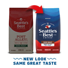 Seattle's Best Coffee heap of ground coffee showing texture and grind consistency