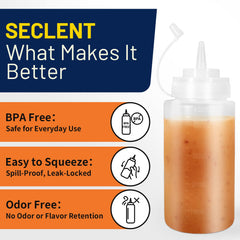 SECLENT bottle wide mouth top view for easy refilling and cleaning