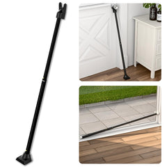 SECURITYMAN front view of black door security bar showing sturdy build and fit