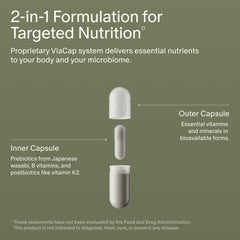 Seed DM-02 capsule split view revealing inner capsule for targeted delivery benefit