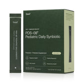 Seed front packaging showing 30-day pediatric synbiotic benefits