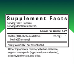 Seeking Health ox bile single vegetarian capsule close-up highlights capsule size and quality