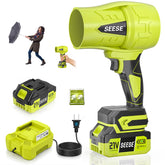 Seese front view showing compact blower and sleek profile, easy storage benefit