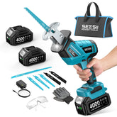 SEESII reciprocating saw front view showing compact design and control benefits