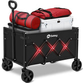 Sekey front view of wagon showing robust frame and large capacity benefit