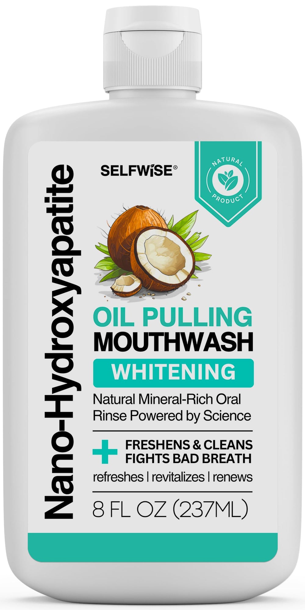 SELFWISE front label on 8oz bottle showing brand and product benefits