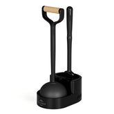 Sellemer front view of combined brush and plunger set shows compact storage and neat appearance